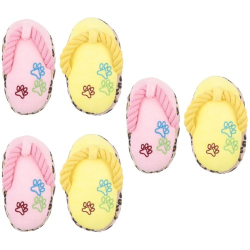 Pink plush slipper dog - plush,