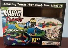 Magic tracks glow in the dark with extra pieces and remote control car