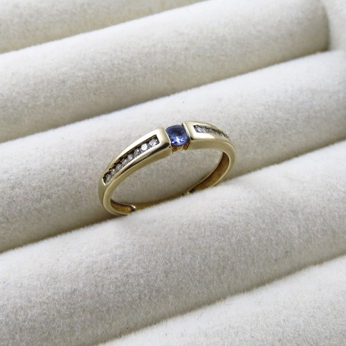 9ct yellow gold ring diamond - ring, &