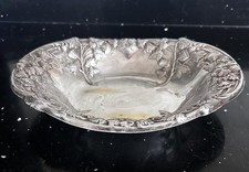 Vintage Yeoman Floral Silver Plated Fruit Bowl – Hallmarked Sweets Dish OC8