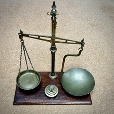 Antique scales and brass - antique,