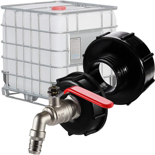 Ibc tank brass tap adapter - brass,