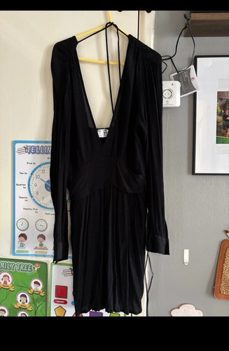 Women black pleated neck - women’s,