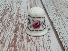 Coalport Bone China Thimble - Decorated With Flowers
