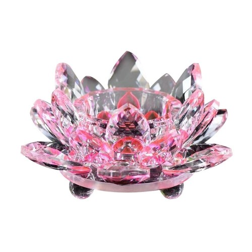 Crystal lotus candle holder - lotus,