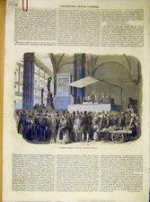 Original Old Antique Print