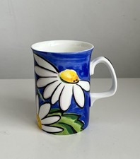 St Michael’s Marks & Spencer Blue Floral Fine Bone China Mug Hand Painted 