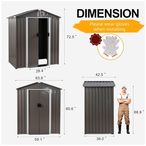 Weather resistant tool shed - tool,