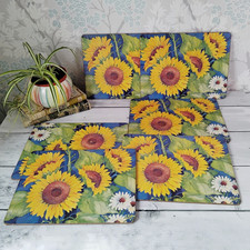Vintage Pimpernel Sunflower Place Table Mats Set of 6 