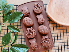 Multi Eggs Silicone Chocolate Cake Mould Baking Easter Kids Bunny Mold Bunny