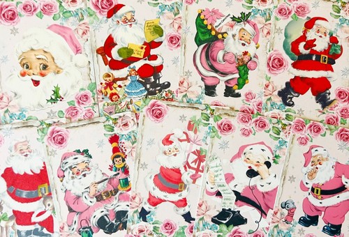 Pink vintage style christmas - pink,