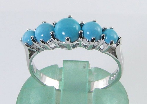 9ct white gold turquoise - 9ct,