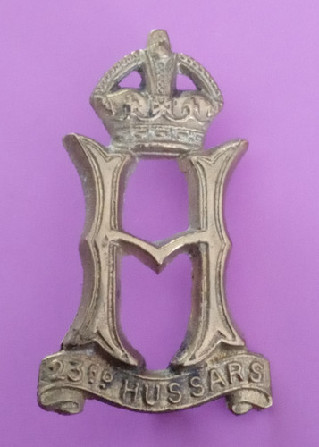 23rd hussars wwi brass - hussars,