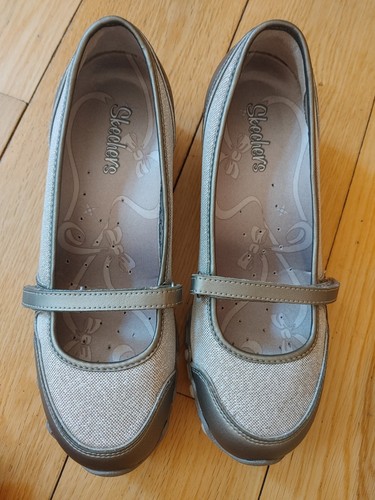 Skechers sassies grey leather - skechers,