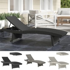 Outdoor PE Rattan Sun Lounger