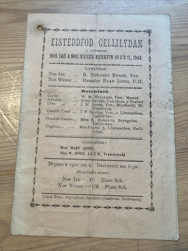 1948 gellilydan eisteddfod - 1948,