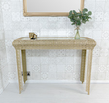 Gold embossed metal glass - gold,