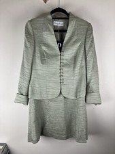 Phase Eight Ladies Suit Skirt & Matching Jacket Uk 12 Soft Green Ex Condition