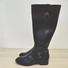 Ariat Boots Womens Uk 4.5 York Tall Riding Black Leather Knee High Zip 10005044