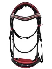 3 Row Browband With Red