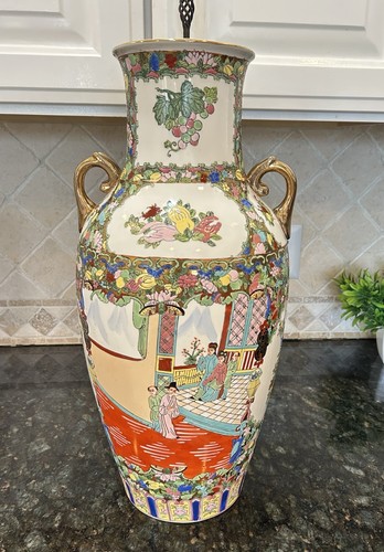 Large vtg chinese famille rose - large,