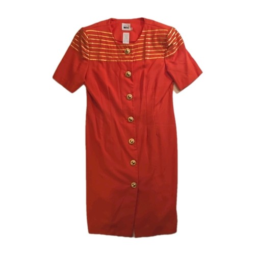 Vintage leslie fay red orange - leslie,