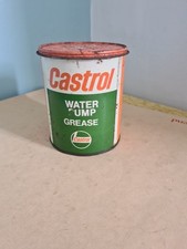 Vintage 70s CASTROL Water Pump Grease Tin Full Unused Tin Exellent Original Item