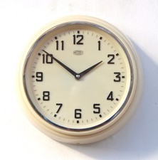 BRITISH 1950s METAMEC Midcentury Vintage Industrial Factory Bakelite Wall Clock