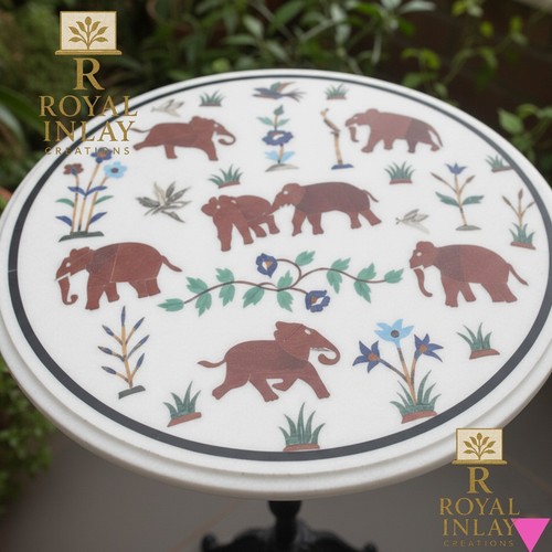 Unique pietra dura elephant - pietra,