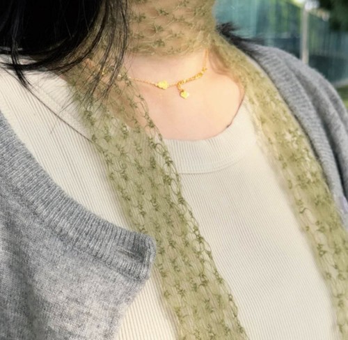 Handmade mohair knot - mohair, scarf