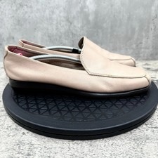 TLC Shoes Women's Sz UK 6 Light Pink Genuine Leather Slip-On Comfort Loafer Flat