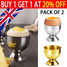 2X Stainless Steel Egg Cups