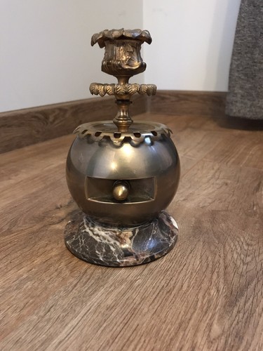 Vintage brass metal candle - vintage,