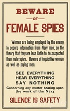 Vintage beware female spies - of,