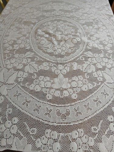 Vintage lace tablecloth - lace,