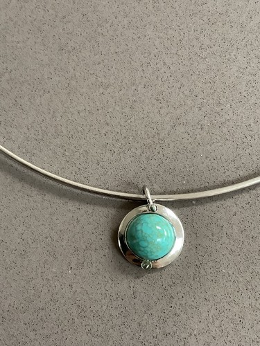 Retro silver tone - , turquoise