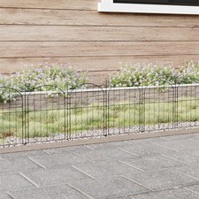 UK Decorative Garden Fence Landscape Fencing Panel Black Metal Frames