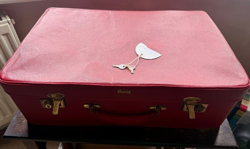 Vintage antler red - vintage, suitcase.