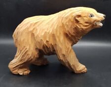 Old Vintage Carved Wooden Bear . Unusual Piece. 