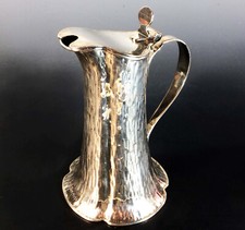LOVELY SILVER-PLATED EWER DESIGNED by Dr. CHRISTOPHER DRESSER for HUKIN & HEATH