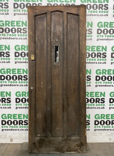 Solid oak front door antique - front,