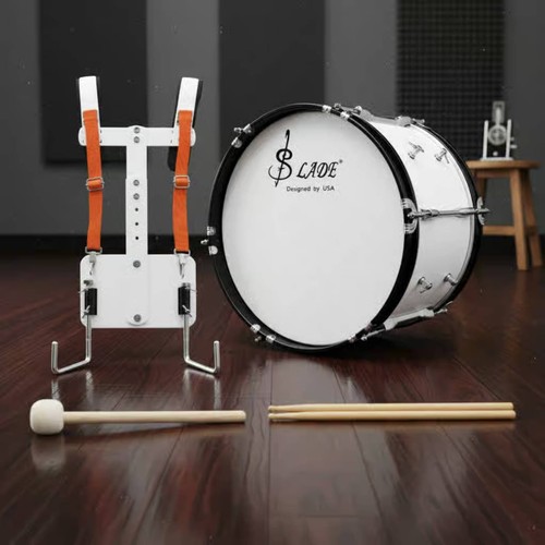 Marching bass drum with - with, back