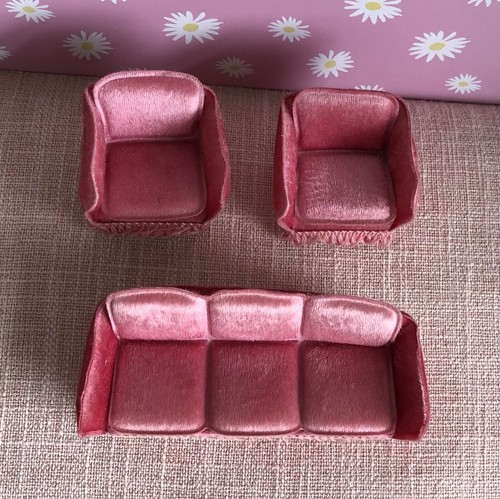 Lundby pink sofa - pink, &
