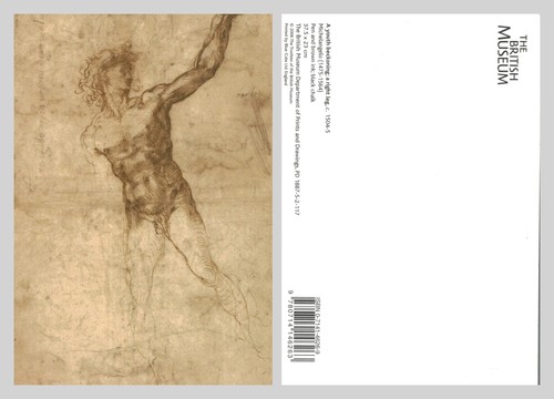 Postcard michelangelo study - postcard,
