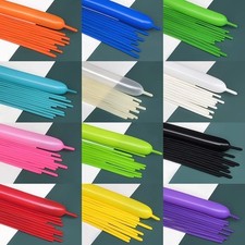 100 X Long Plain Balloons Latex Balons 260Q Twisting Modelling Long Ballons UK