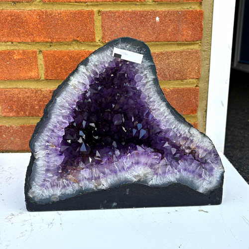 Purple amethyst crystal geode - purple,