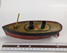 Antique Wind Up Tin Toy Boat