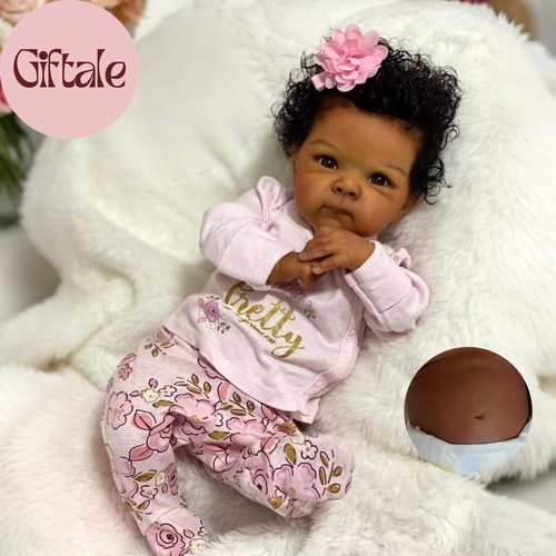 Black reborn baby - reborn, doll
