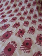 OKA Ikat Pink Linen fabric -