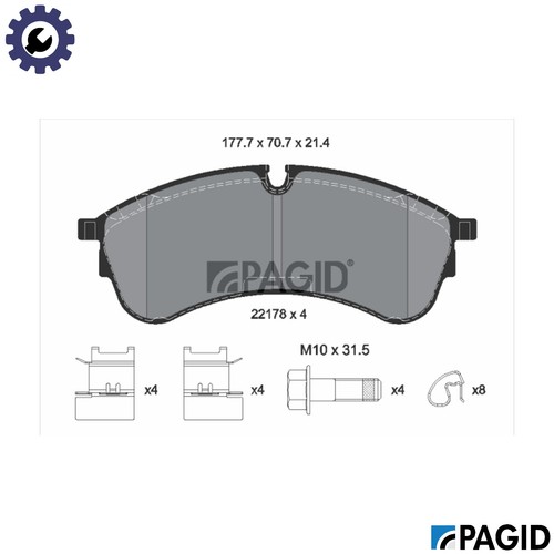 Brake pad set - pad,